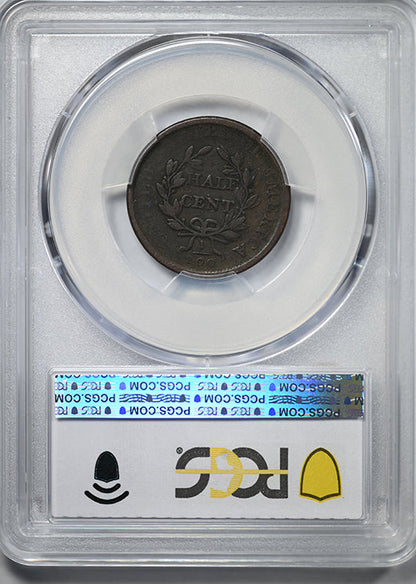 1807 Draped Bust Half Cent 1/2C PCGS VG08 CAC