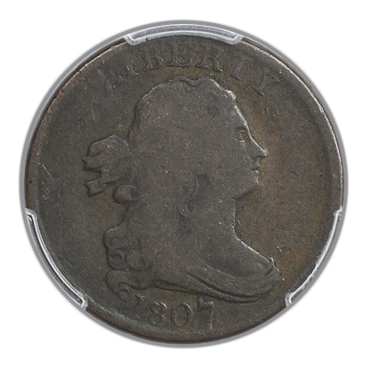 1807 Draped Bust Half Cent 1/2C PCGS VG08 CAC