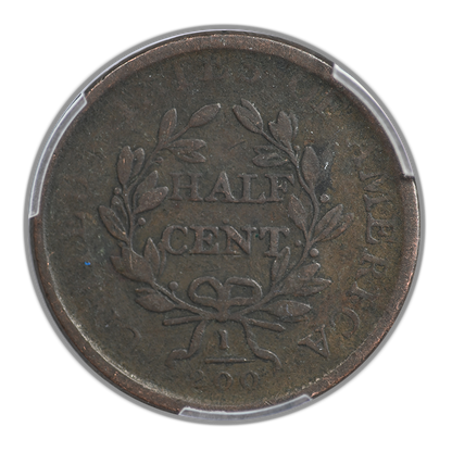 1807 Draped Bust Half Cent 1/2C PCGS VG08 CAC
