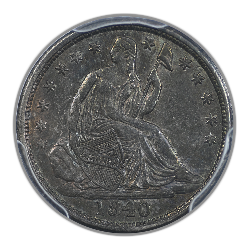 1840 Liberty Seated Half Dime H10C PCGS AU55 CAC - No Drapery