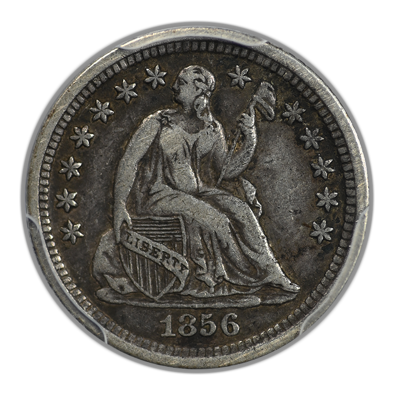 1856-O Liberty Seated Half Dime H10C PCGS VF35 CAC