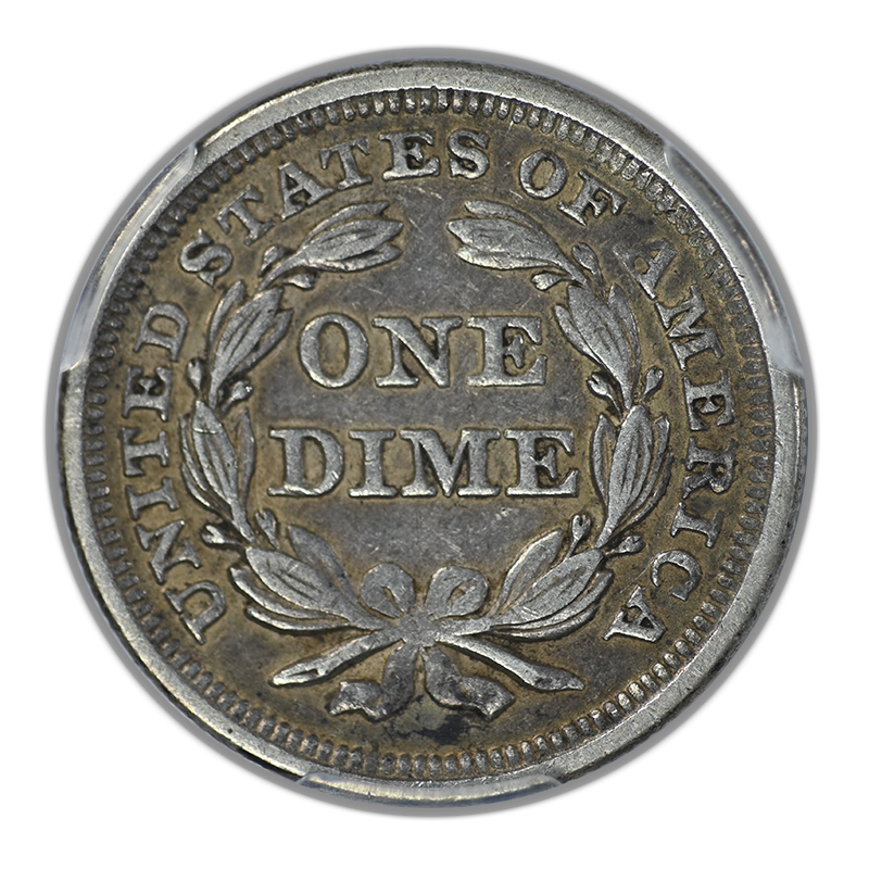 1857 Liberty Seated Dime 10C PCGS XF40 CAC