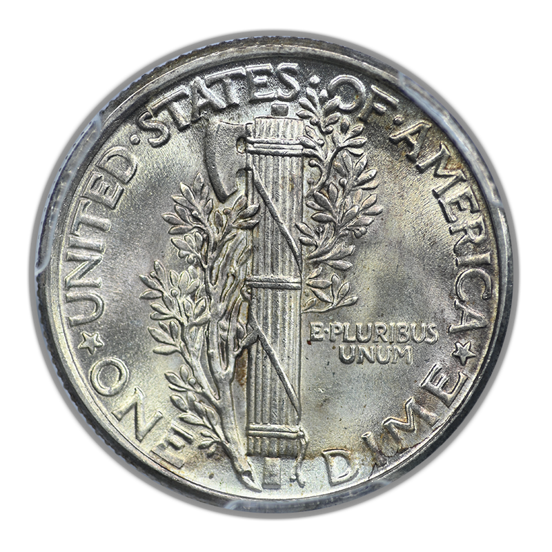 1929 Mercury Dime 10C PCGS MS66FB CAC - Full Bands