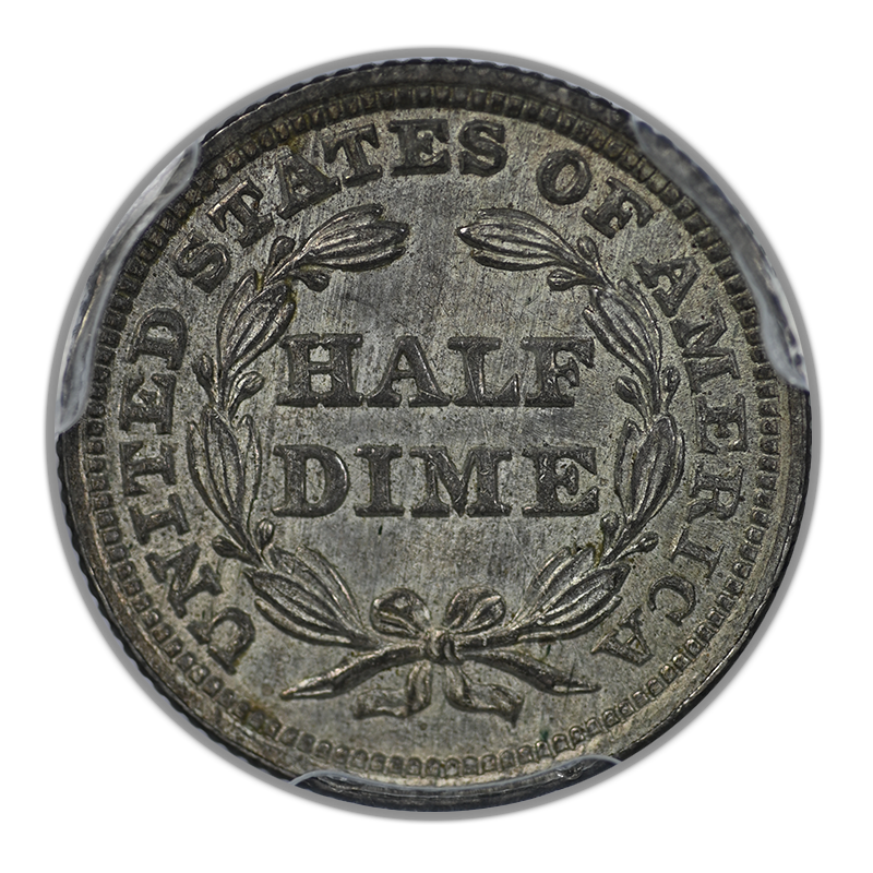1853 Liberty Seated Half Dime H10C PCGS MS64+ CAC - Arrows
