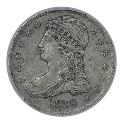 1838 Capped Bust Half Dollar 50C PCGS XF45 CAC