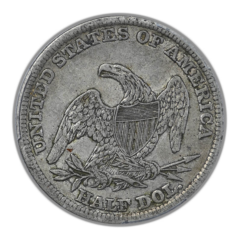 1838 Capped Bust Half Dollar 50C PCGS XF45 CAC