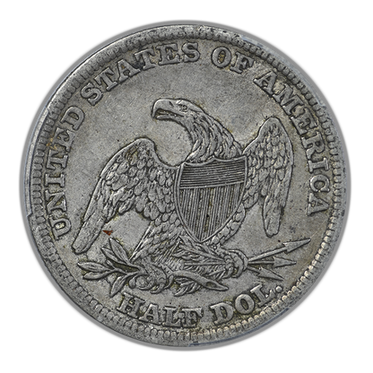 1838 Capped Bust Half Dollar 50C PCGS XF45 CAC