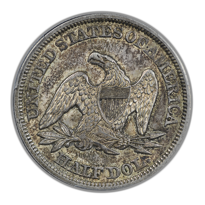 1855 Liberty Seated Half Dollar 50C PCGS AU58 CAC - Arrows