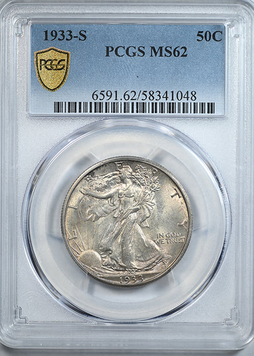 1933-S Walking Liberty Half Dollar 50C PCGS MS62