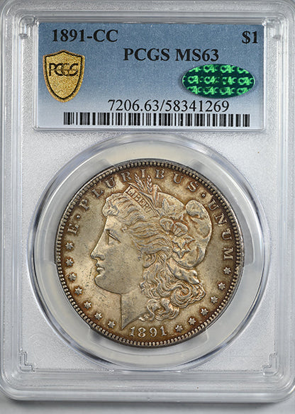 1891-CC Morgan Dollar $1 PCGS MS63 CAC