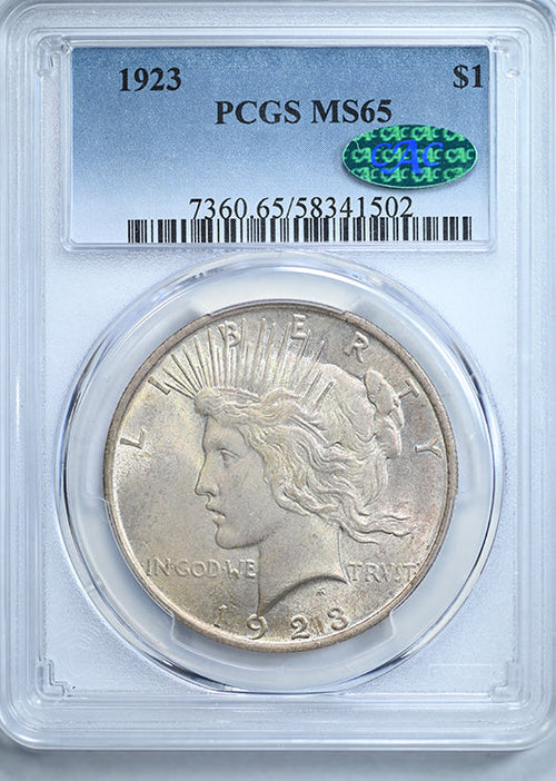1923 Peace Dollar $1 PCGS MS65 CAC