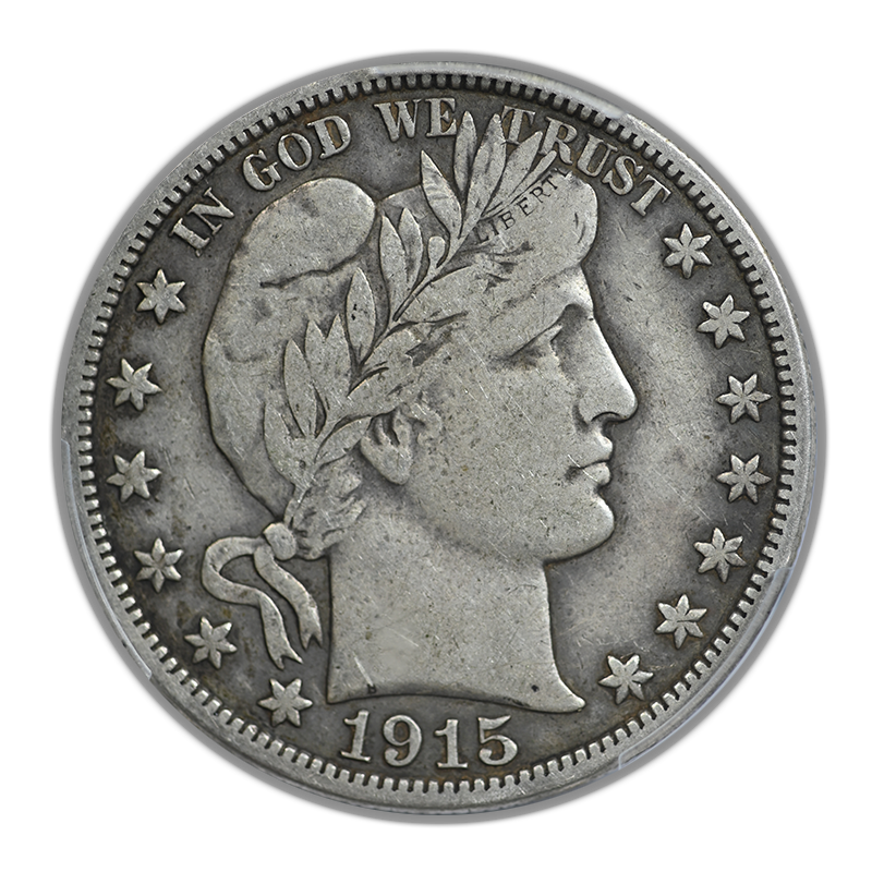 1915-S Barber Half Dollar 50C PCGS VF25