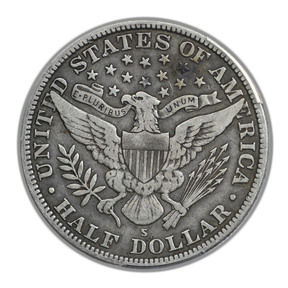 1915-S Barber Half Dollar 50C PCGS VF25