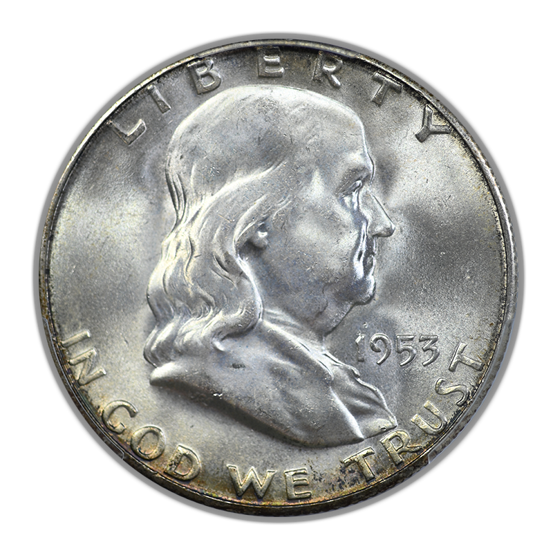 1953-S Franklin Half Dollar 50C PCGS MS65+