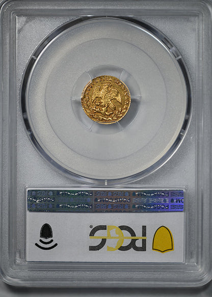 1854-Mo GC Mexico Gold 1/2E Escudo PCGS AU55