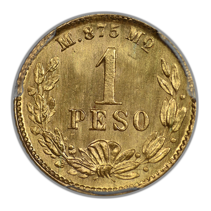 1894/3-Mo M Mexico Gold G1P Peso PCGS MS65 KM-410.5 Au