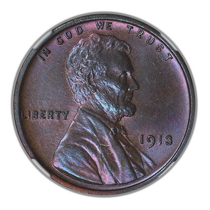 1913 Lincoln Wheat Cent 1C NGC MS65BN - TONED!