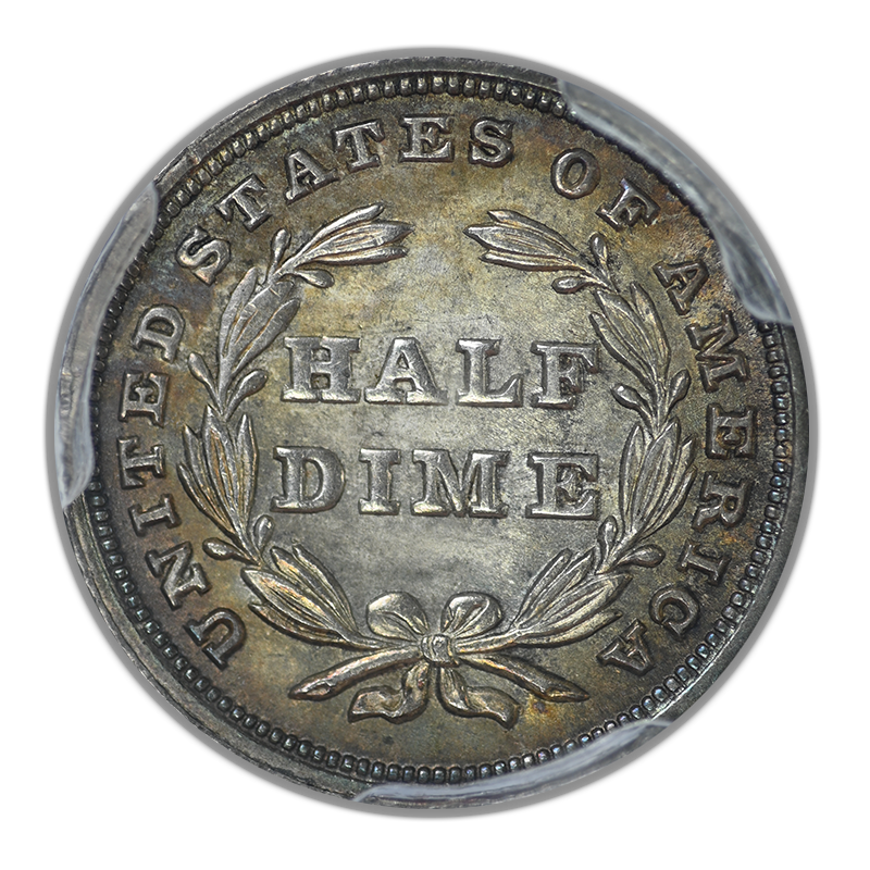 1838 Liberty Seated Half Dime H10C PCGS MS66+ Large Stars - TONED!