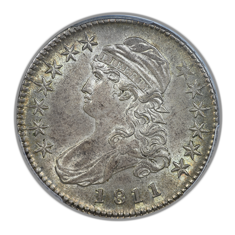 1811 Capped Bust Half Dollar 50C PCGS MS63 CAC - Small 8