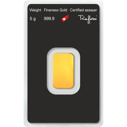 5 GRAM GOLD BAR ARGOR-HERAEUS