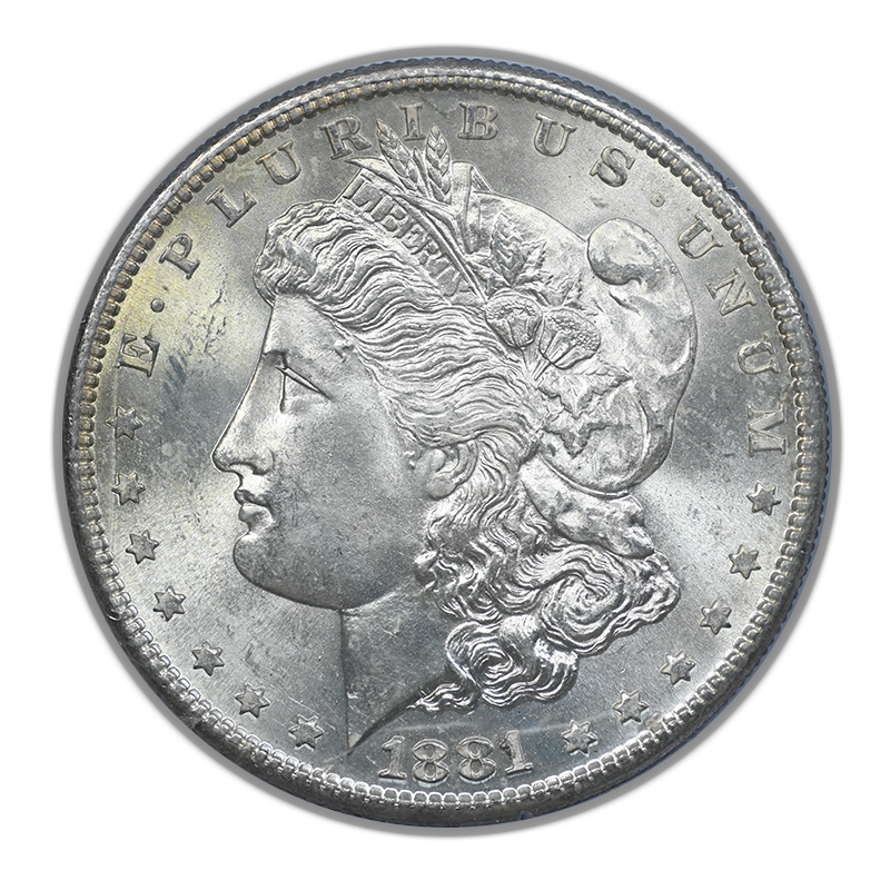 1881-S Morgan Dollar $1 PCGS Rattler MS65 CAC