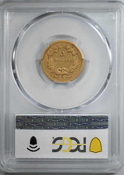1857-S Indian Princess Gold Three Dollar Piece $3 PCGS G06