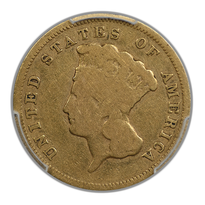 1857-S Indian Princess Gold Three Dollar Piece $3 PCGS G06