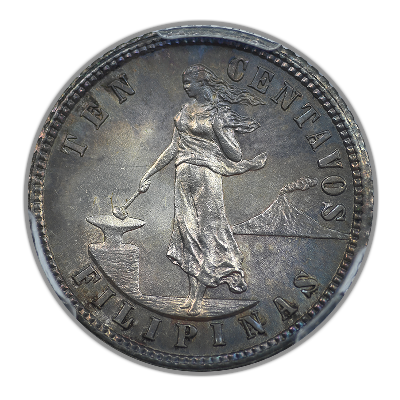 1904 U.S. Philippines 10C Centavos PCGS MS65