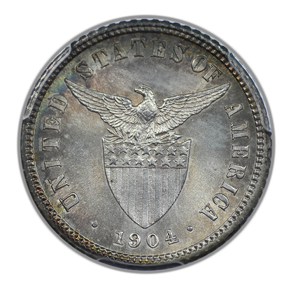 1904 U.S. Philippines 10C Centavos PCGS MS65