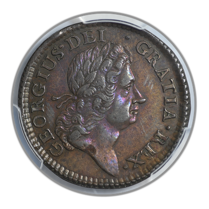 1723 Hibernia Colonial Half Penny 1/2P PCGS AU50 - TONED!