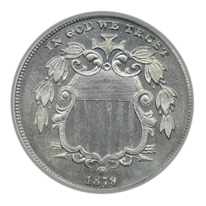 1879 Proof Shield Nickel 5C PCGS PR65 CAC OGH