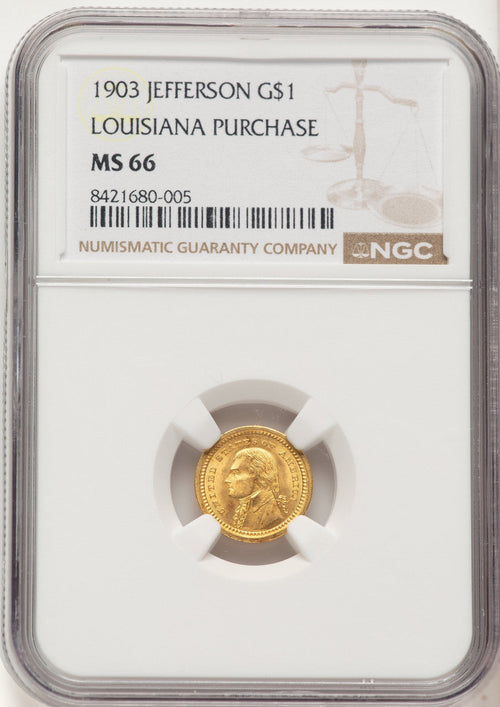 1903 G$1 JEFF Commemorative Gold NGC MS66 (67642031)