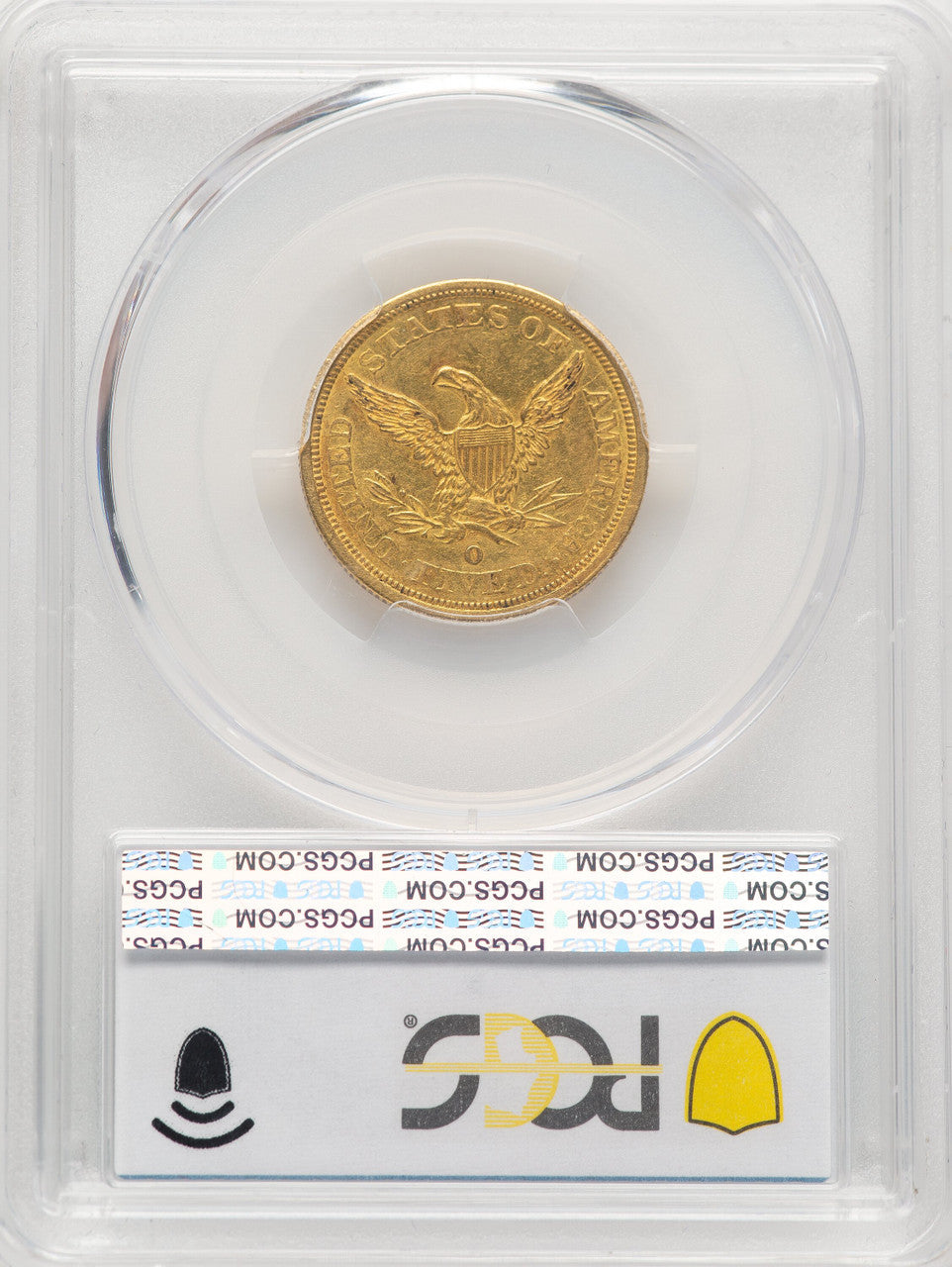 1843-O $5 Large Letters Liberty Half Eagle PCGS AU50