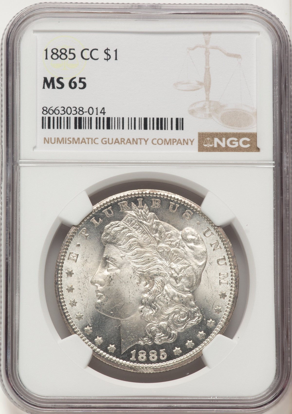1885-CC Morgan Dollar NGC MS65