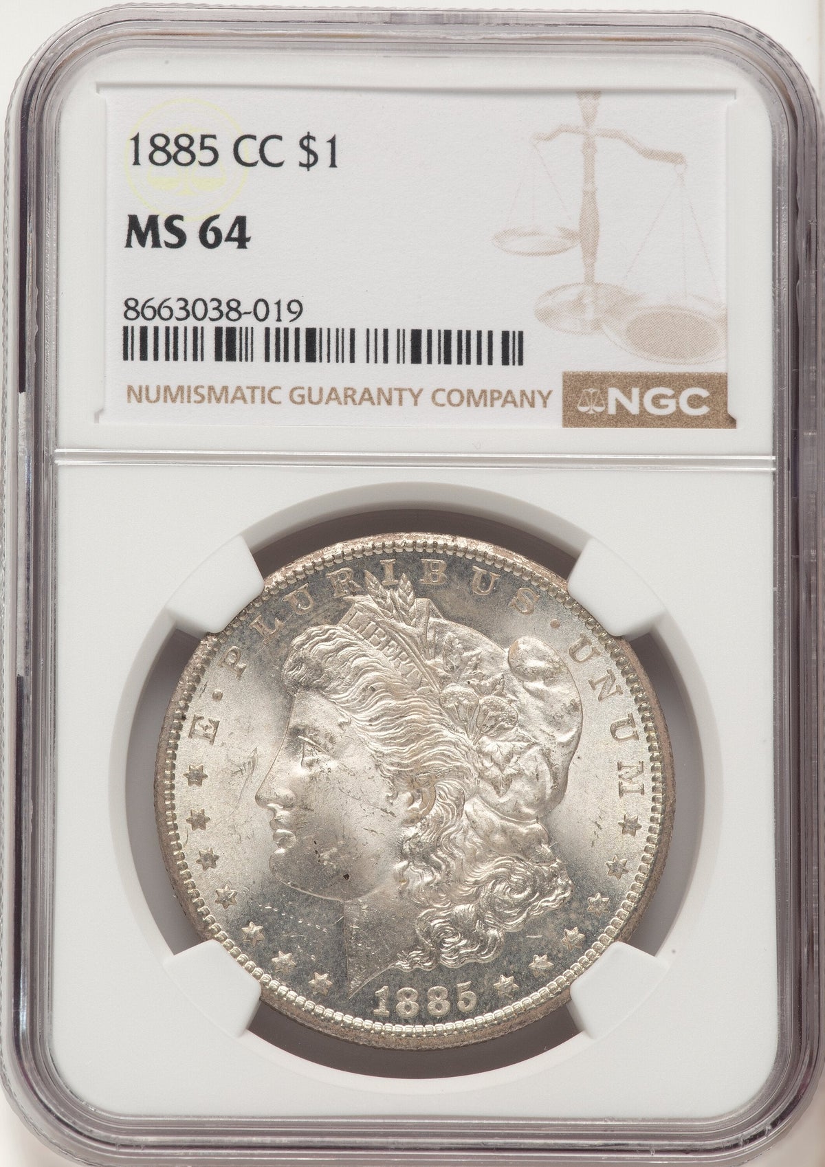 1885-CC Morgan Dollar NGC MS64