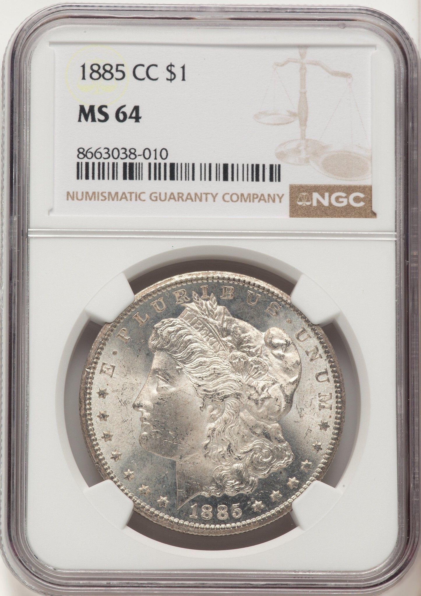 1885-CC Morgan Dollar NGC MS64