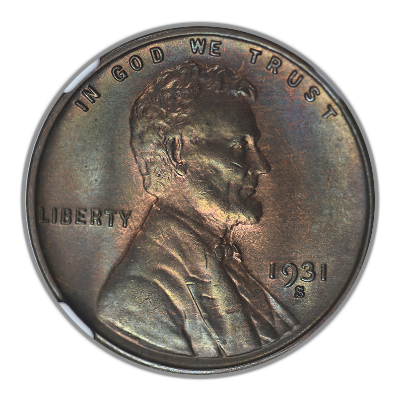 1931-S Lincoln Wheat Cent 1C NGC MS65BN - TONED!