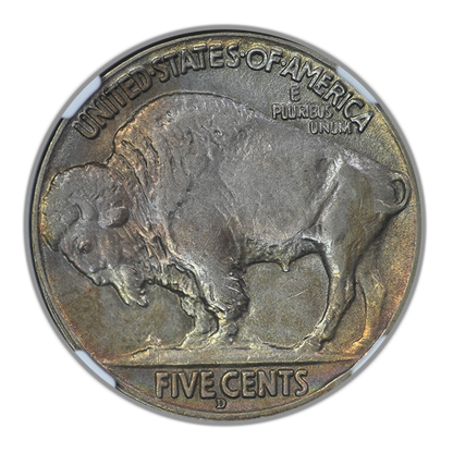 1914-D Buffalo Nickel 5C NGC AU50 CAC - TONED!