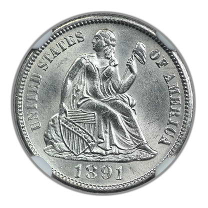 1891-S Liberty Seated Dime 10C NGC MS61