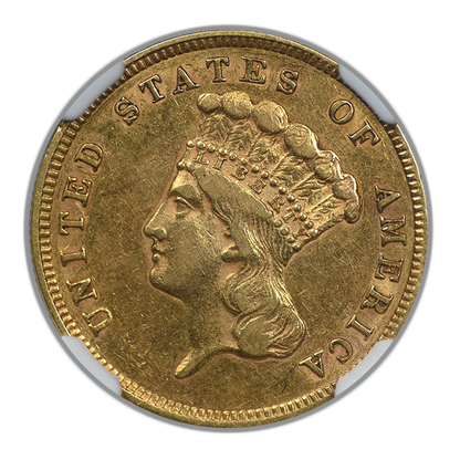 1860 Indian Princess Gold Three Dollar Piece $3 NGC XF45