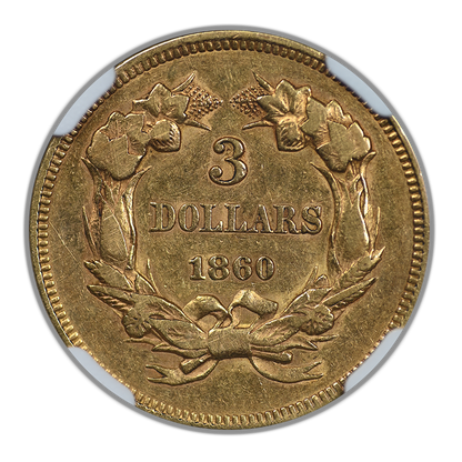1860 Indian Princess Gold Three Dollar Piece $3 NGC XF45