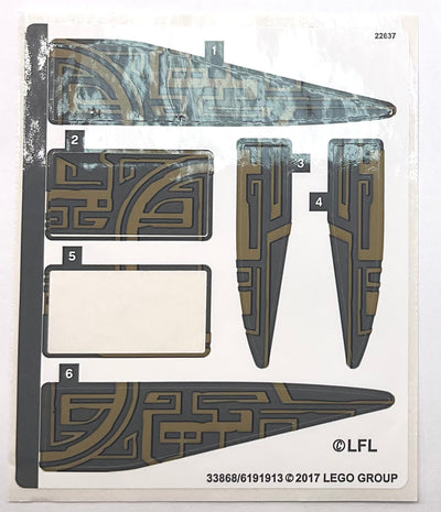Sticker Sheet for Set The Arrowhead, 75186 - (33868/6191913), Part# 75186stk01