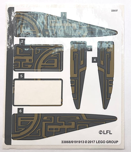 Sticker Sheet for Set The Arrowhead, 75186 - (33868/6191913), Part# 75186stk01