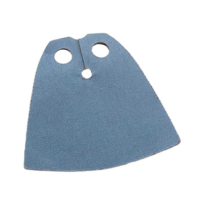 Minifigure Cape Cloth, Standard - Starched Fabric - 4.0cm Height with Dark Orange with Orange Ornaments Pattern and Sand Blue Sides, Part# 522pb010
