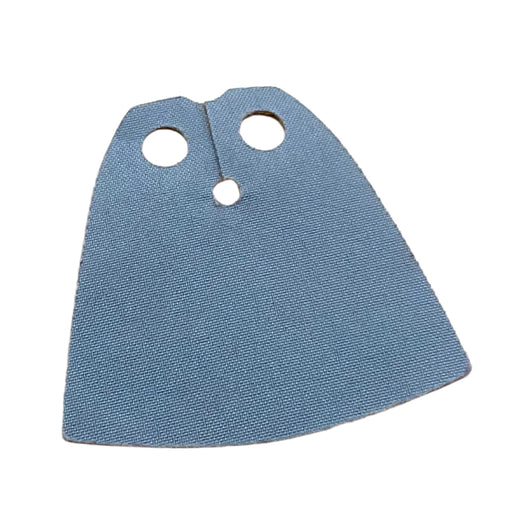 Minifigure Cape Cloth, Standard - Starched Fabric - 4.0cm Height with Dark Orange with Orange Ornaments Pattern and Sand Blue Sides, Part# 522pb010