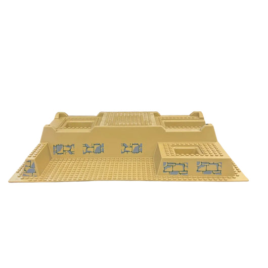 Baseplate, Raised 32 x 48 x 6 with Level Front with Stone Pattern on Four Sides and Pit Pattern, 51542pb003