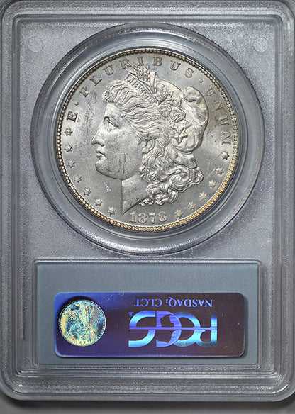1878 7TF Reverse of 1878 Morgan Dollar $1 PCGS MS63 - TONED!