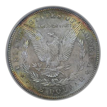 1878 7TF Reverse of 1878 Morgan Dollar $1 PCGS MS63 - TONED!