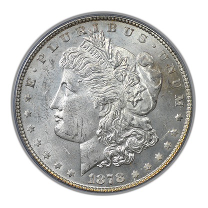 1878 7TF Reverse of 1878 Morgan Dollar $1 PCGS MS63 - TONED!