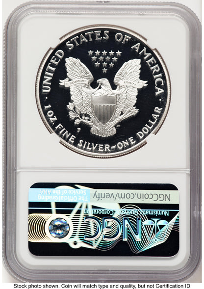1997-P Proof Silver Eagle 1 oz Mike Castle NGC PF70